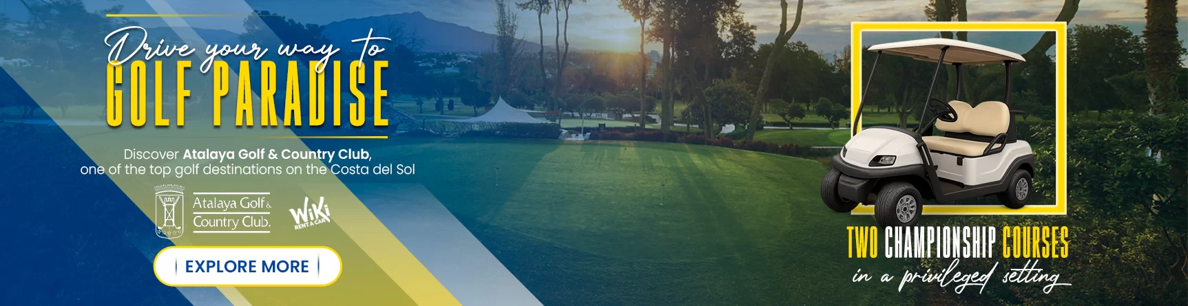 Banner Atalaya Golf | Wiki Rent a Car - Desktop
