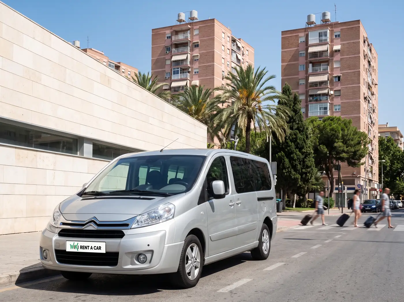 Citroën Jumpy 9 seater hire car next to María Zambrano station in Málaga